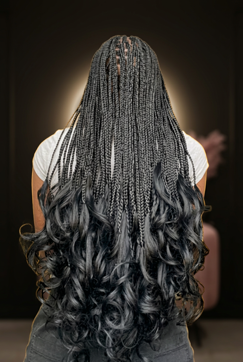 Small Medium French Curls Braids