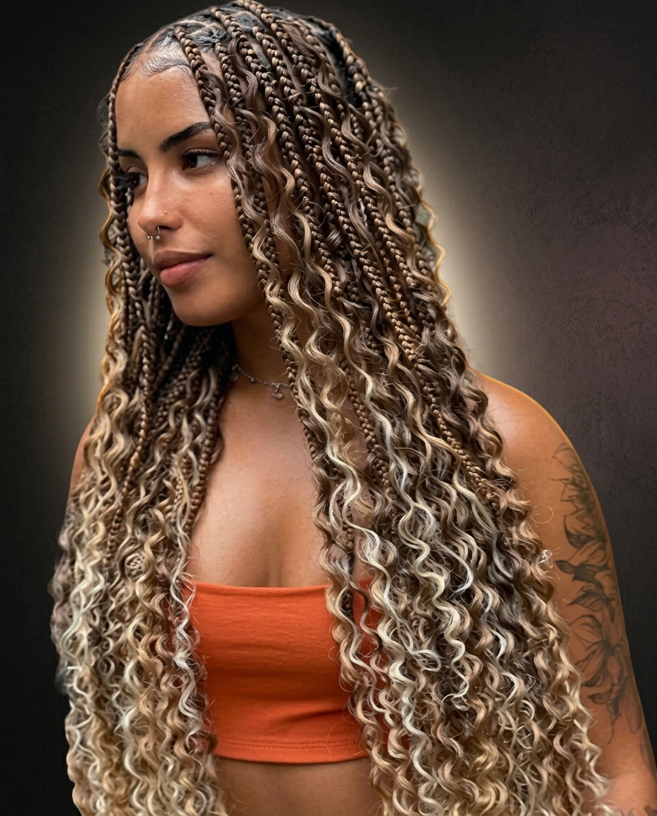 Medium Large Boho Braids