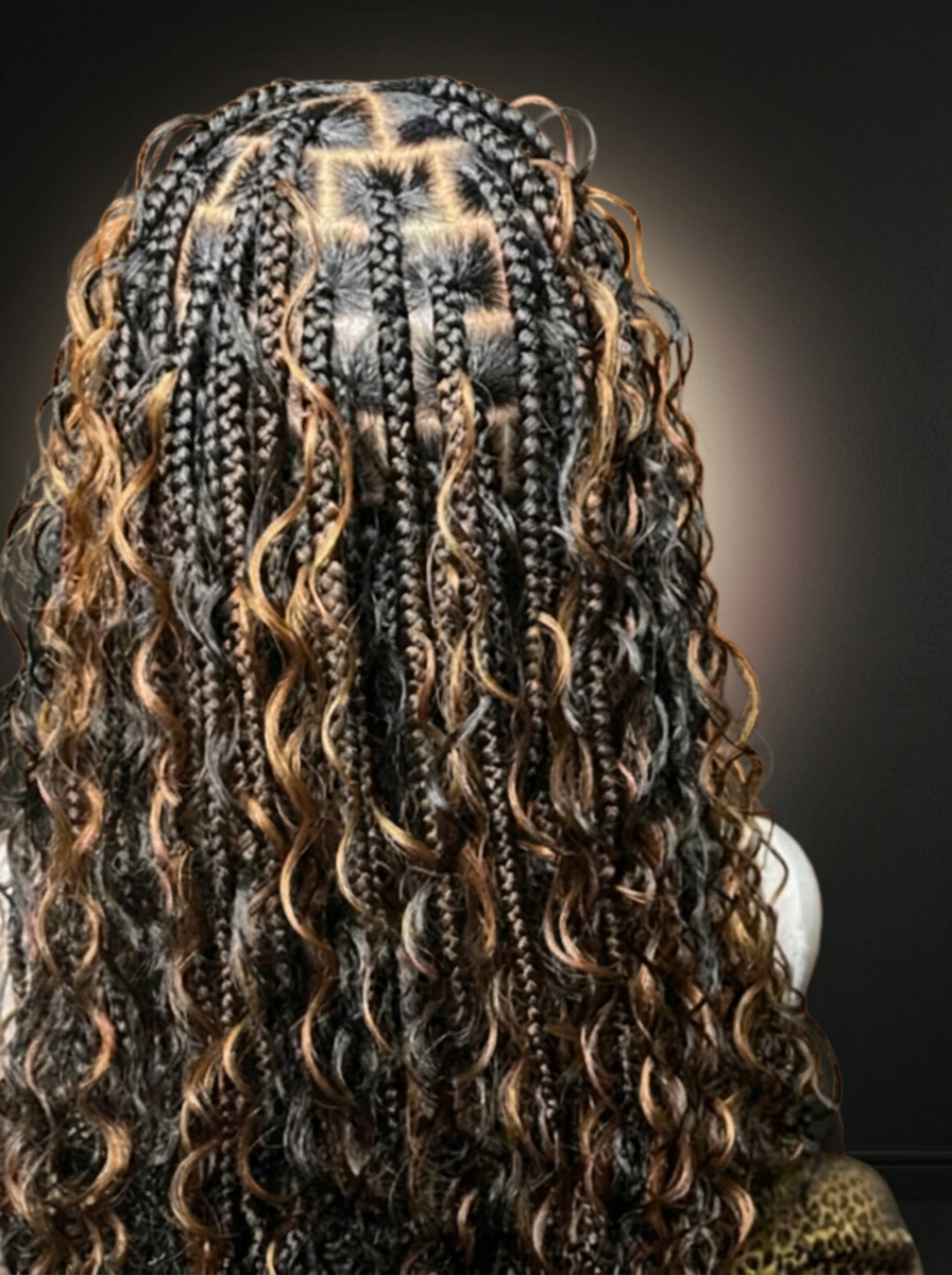 Boho Knotless Braids