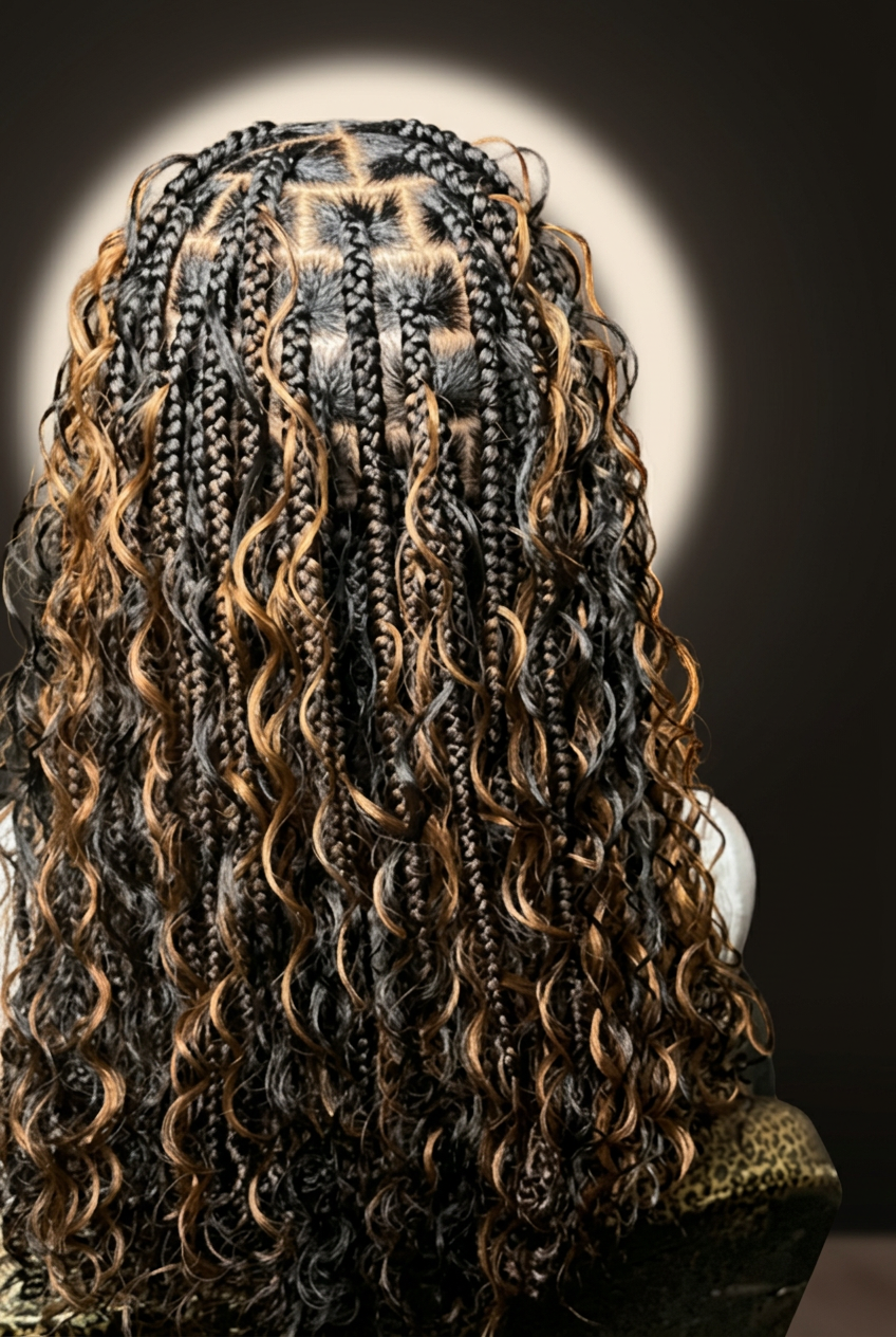 Small Medium Boho Braids